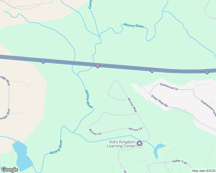 map of restaurants, bars, coffee shops, grocery stores, and more near 450 Alcovy Way in Covington