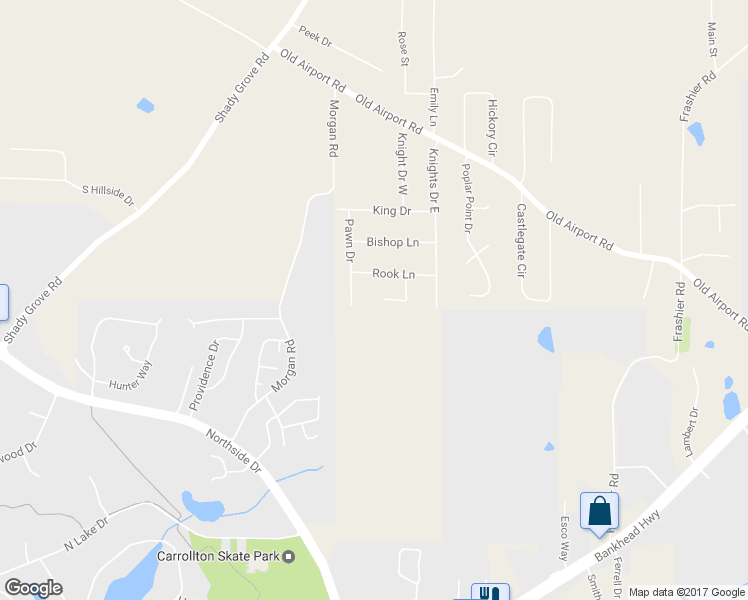 map of restaurants, bars, coffee shops, grocery stores, and more near 25 Queen Court in Carrollton