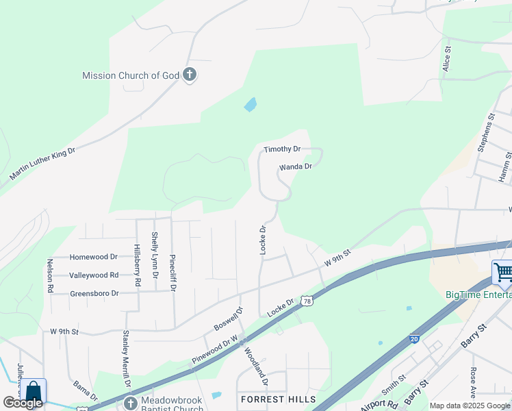 map of restaurants, bars, coffee shops, grocery stores, and more near 805 Timothy Drive in Oxford