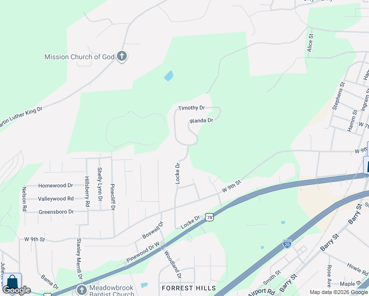 map of restaurants, bars, coffee shops, grocery stores, and more near 886 Locke Drive in Oxford