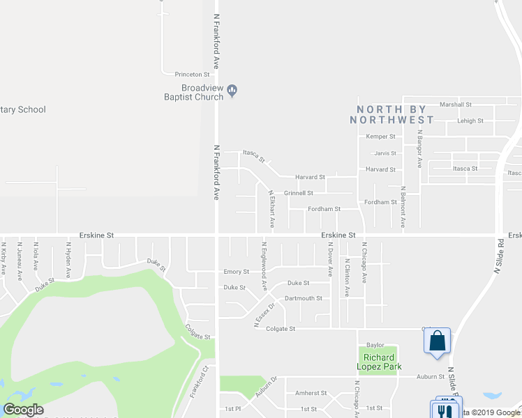 map of restaurants, bars, coffee shops, grocery stores, and more near 606 North Englewood Avenue in Lubbock