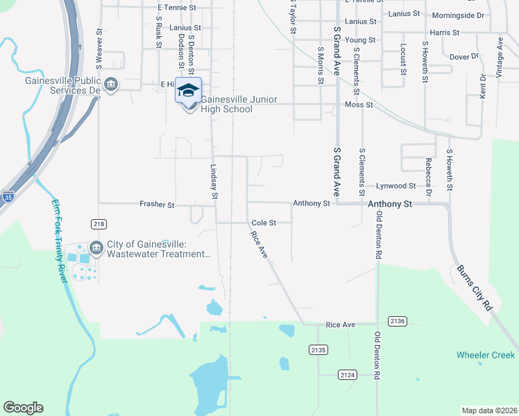 map of restaurants, bars, coffee shops, grocery stores, and more near 1510 Rice Avenue in Gainesville