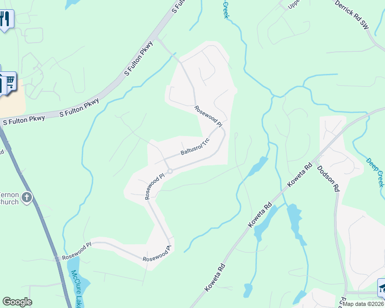 map of restaurants, bars, coffee shops, grocery stores, and more near Baltusrol Terrace in Union City
