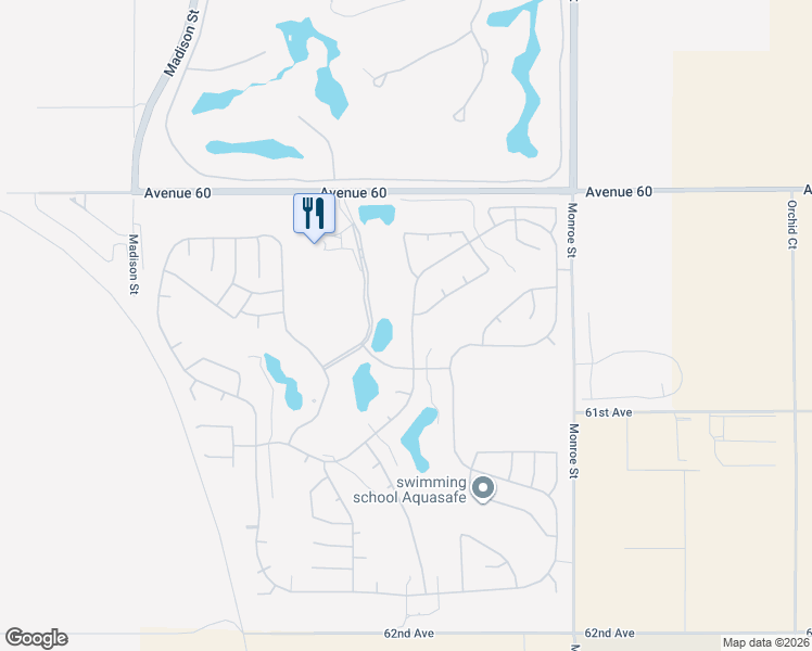 map of restaurants, bars, coffee shops, grocery stores, and more near 60553 Juniper Lane in La Quinta