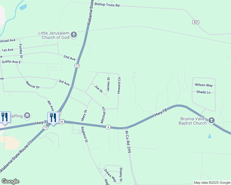 map of restaurants, bars, coffee shops, grocery stores, and more near 93 James Street in Lincoln