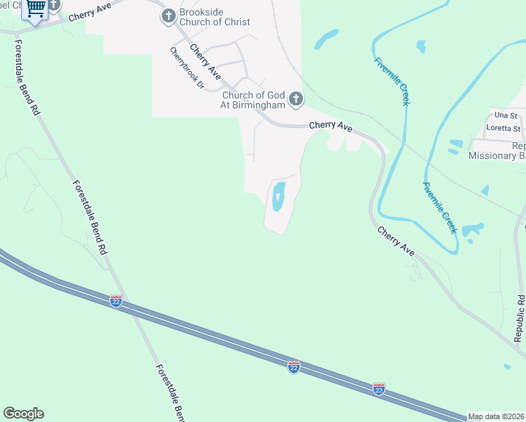 map of restaurants, bars, coffee shops, grocery stores, and more near 3401 Wilburn Lake Road in Birmingham