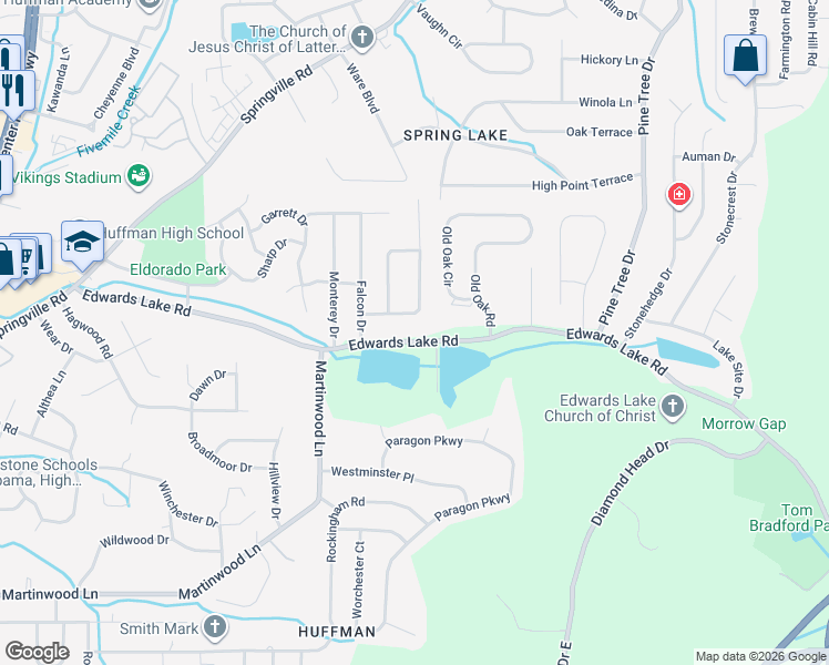 map of restaurants, bars, coffee shops, grocery stores, and more near 1151 Ware Boulevard in Birmingham