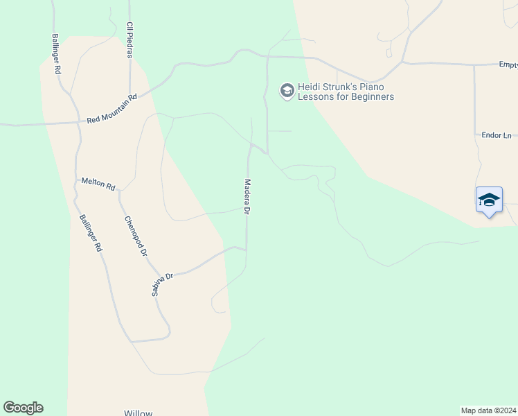 map of restaurants, bars, coffee shops, grocery stores, and more near Madera Street in Hemet