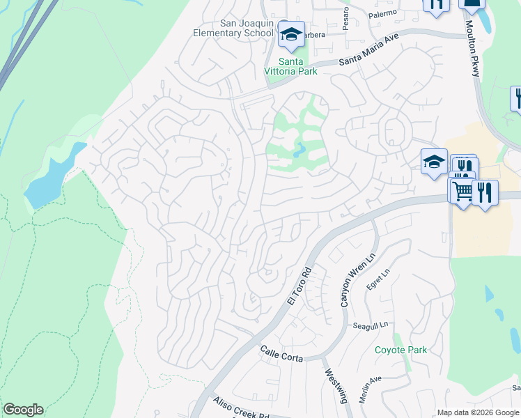 map of restaurants, bars, coffee shops, grocery stores, and more near 5517 Paseo Del Lago in Laguna Woods