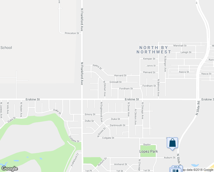 map of restaurants, bars, coffee shops, grocery stores, and more near 5607 Grinnell Street in Lubbock