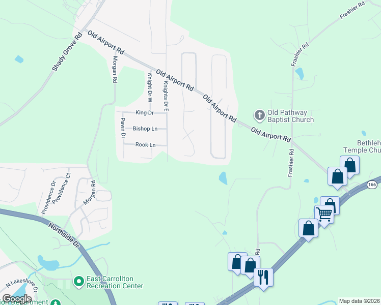 map of restaurants, bars, coffee shops, grocery stores, and more near 195 Poplar Point Drive in Carrollton