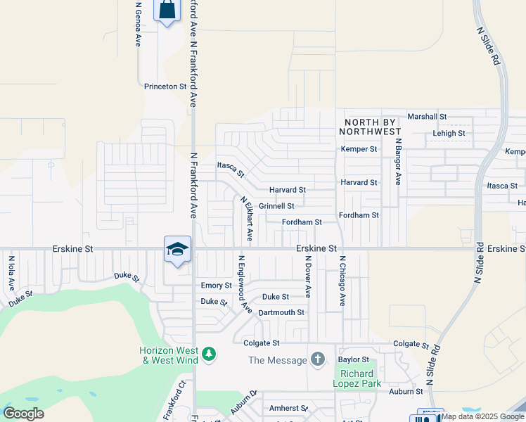 map of restaurants, bars, coffee shops, grocery stores, and more near 5607 Grinnell Street in Lubbock
