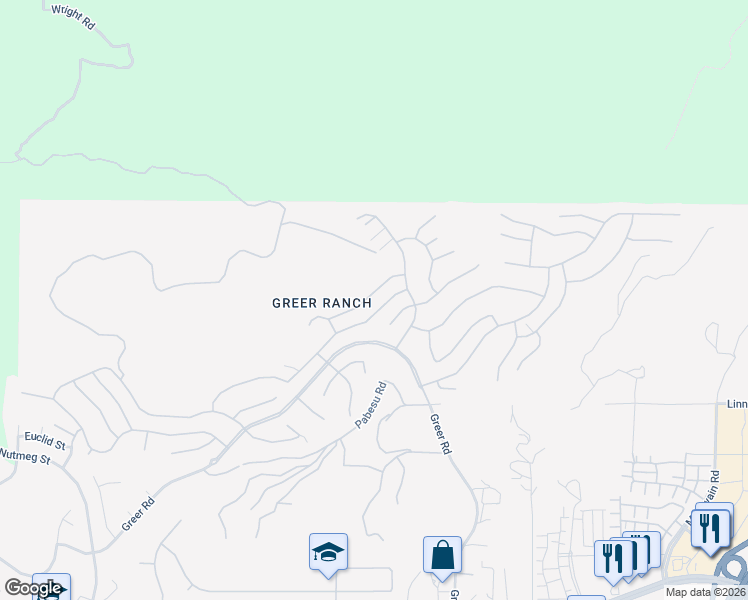 map of restaurants, bars, coffee shops, grocery stores, and more near 26828 Desert Locust Street in Murrieta
