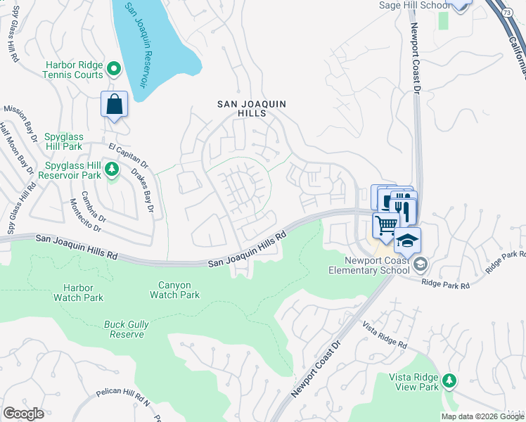 map of restaurants, bars, coffee shops, grocery stores, and more near 11 Auvergne in Newport Beach