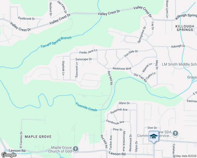 map of restaurants, bars, coffee shops, grocery stores, and more near 60 Sunburst Drive in Birmingham