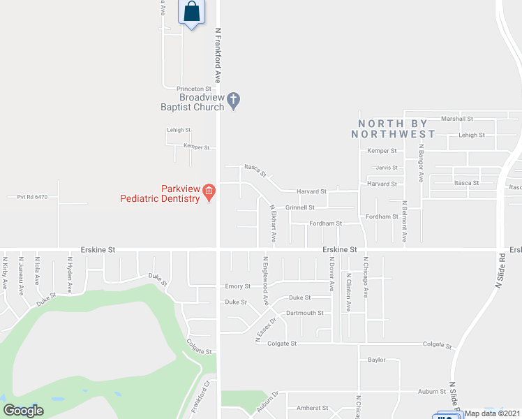 map of restaurants, bars, coffee shops, grocery stores, and more near 802 North Englewood Avenue in Lubbock