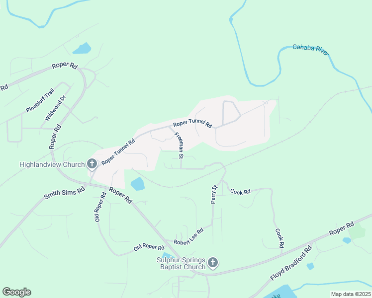 map of restaurants, bars, coffee shops, grocery stores, and more near 3671 Freeman Street in Trussville
