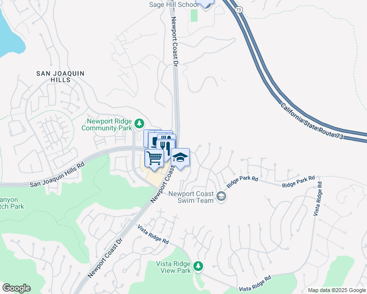 map of restaurants, bars, coffee shops, grocery stores, and more near 1 Tesoro in Newport Beach