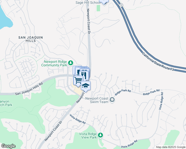 map of restaurants, bars, coffee shops, grocery stores, and more near 1 Tesoro in Newport Beach