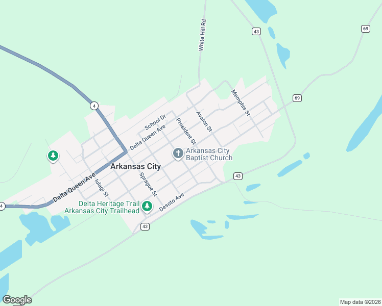 map of restaurants, bars, coffee shops, grocery stores, and more near 605 Robert S Moore Avenue in Dermott