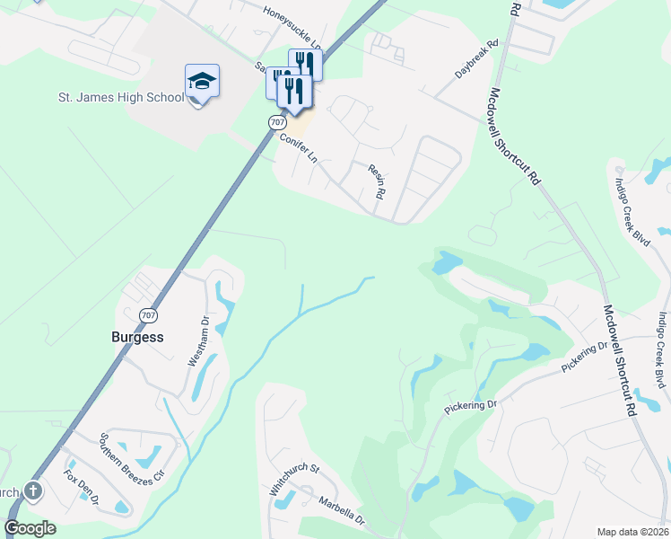 map of restaurants, bars, coffee shops, grocery stores, and more near 4841 Glenn Ellen Way in Myrtle Beach