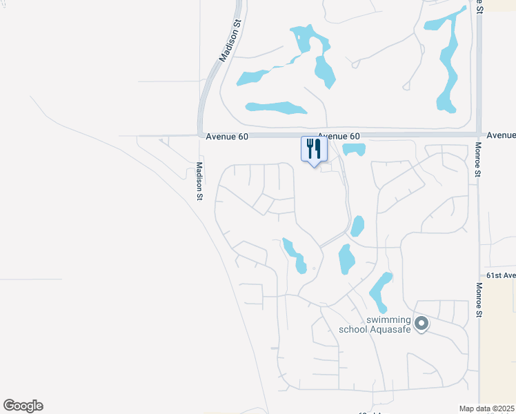 map of restaurants, bars, coffee shops, grocery stores, and more near 60524 Honeysuckle Street in La Quinta