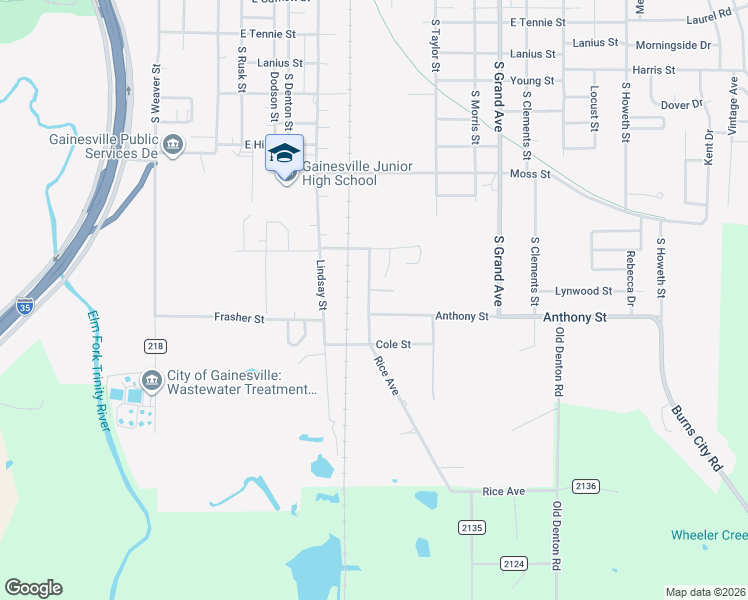 map of restaurants, bars, coffee shops, grocery stores, and more near 1510 Rice Avenue in Gainesville