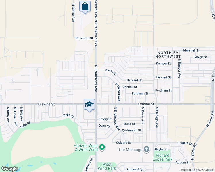 map of restaurants, bars, coffee shops, grocery stores, and more near 5710 Grinnell Street in Lubbock