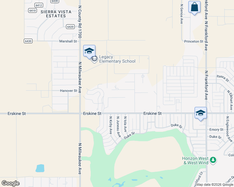 map of restaurants, bars, coffee shops, grocery stores, and more near 601-625 North Iola Avenue in Lubbock