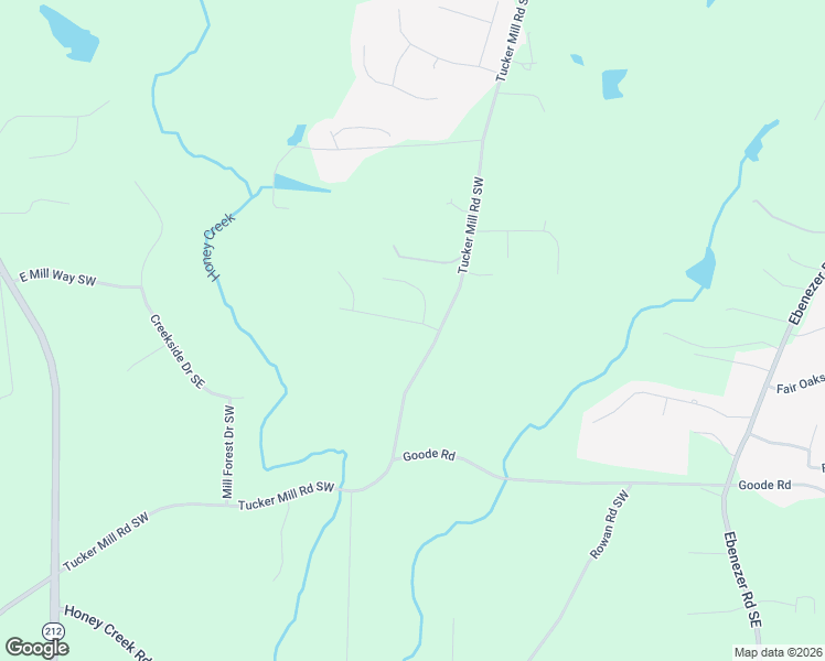 map of restaurants, bars, coffee shops, grocery stores, and more near 1801 Regents Way in Conyers