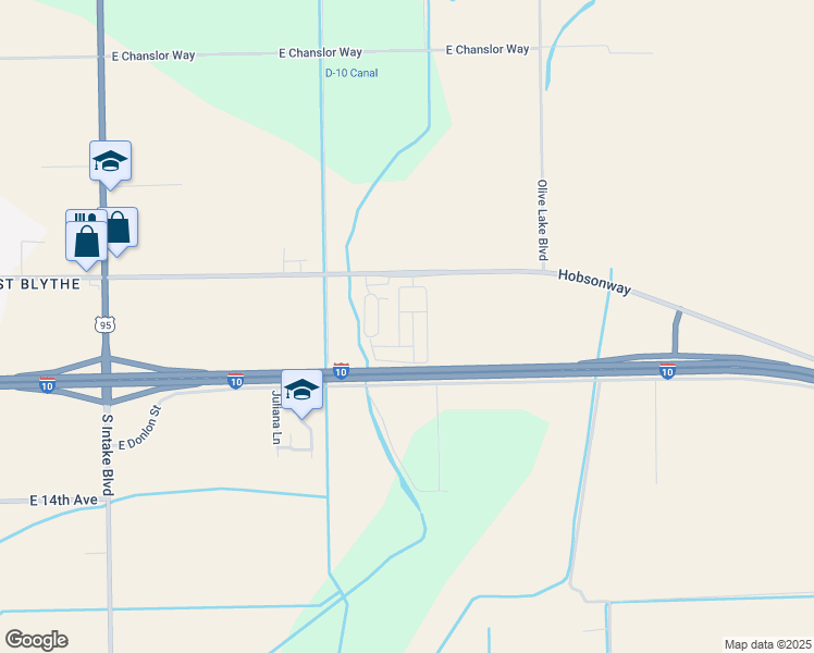 map of restaurants, bars, coffee shops, grocery stores, and more near in Blythe