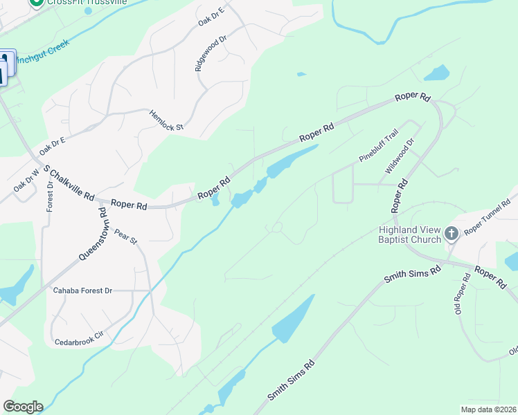 map of restaurants, bars, coffee shops, grocery stores, and more near 6873 Roper Road in Trussville
