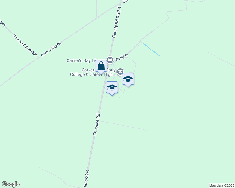 map of restaurants, bars, coffee shops, grocery stores, and more near 13002 Choppee Road in Hemingway