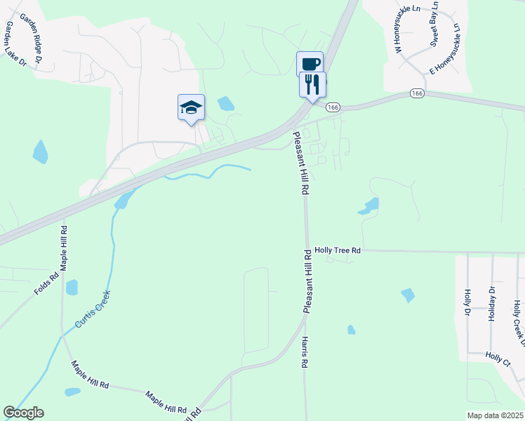 map of restaurants, bars, coffee shops, grocery stores, and more near 2566 Pleasant Hill Road in Carrollton