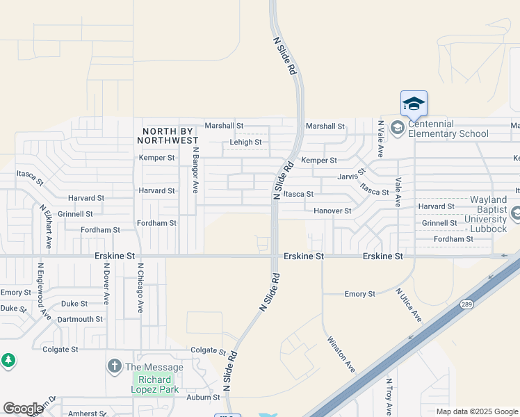 map of restaurants, bars, coffee shops, grocery stores, and more near 5209 Harvard Street in Lubbock