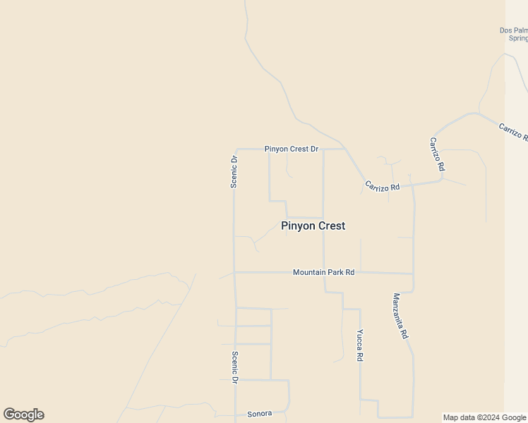 map of restaurants, bars, coffee shops, grocery stores, and more near 60425 Santa Rosa Road in Mountain Center