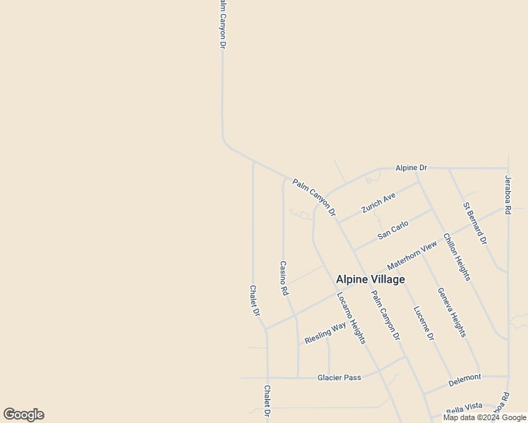 map of restaurants, bars, coffee shops, grocery stores, and more near 60300 Chalet Drive in Mountain Center