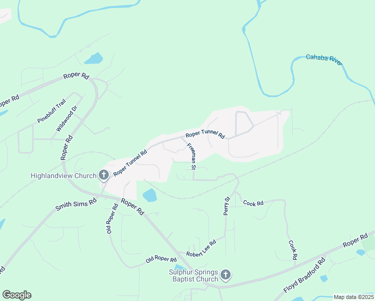 map of restaurants, bars, coffee shops, grocery stores, and more near 3671 Freeman Street in Trussville