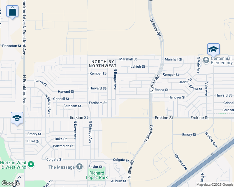map of restaurants, bars, coffee shops, grocery stores, and more near 5241 Harvard Street in Lubbock