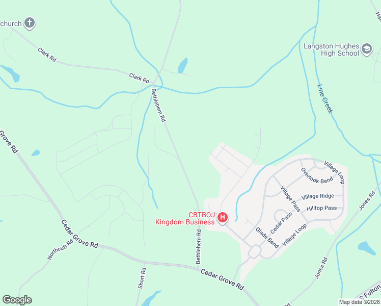 map of restaurants, bars, coffee shops, grocery stores, and more near 5430 Bethlehem Road in Fairburn