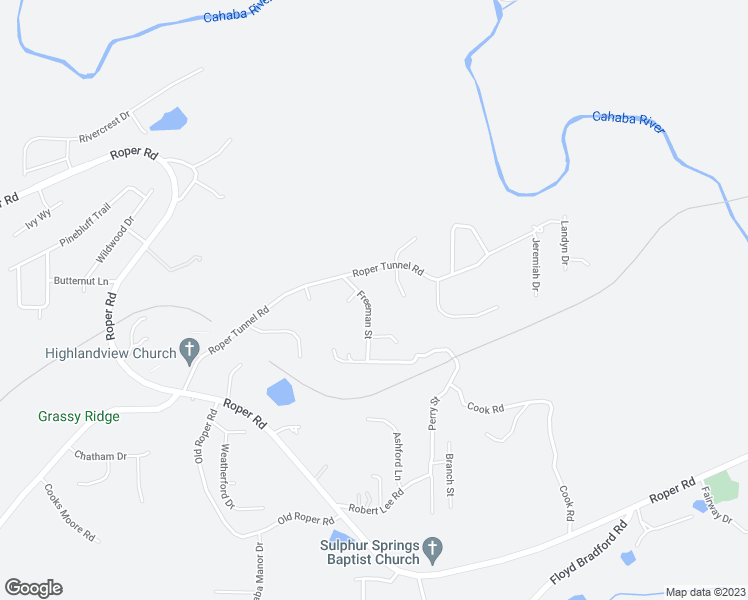 map of restaurants, bars, coffee shops, grocery stores, and more near 3683 Freeman Street in Trussville