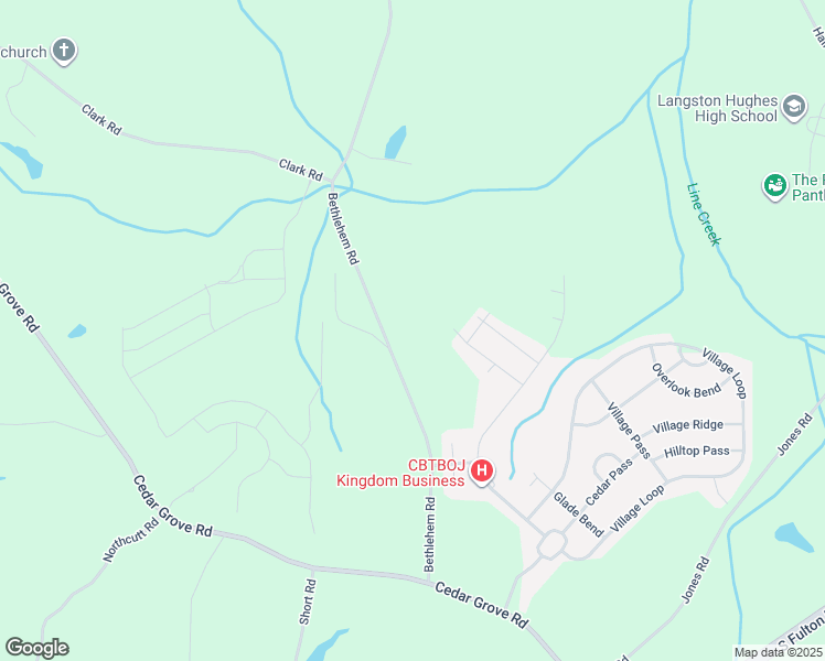 map of restaurants, bars, coffee shops, grocery stores, and more near 5430 Bethlehem Road in Fairburn