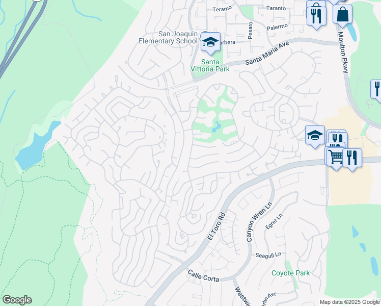 map of restaurants, bars, coffee shops, grocery stores, and more near 5500 Paseo Del Lago in Laguna Woods