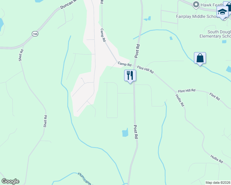 map of restaurants, bars, coffee shops, grocery stores, and more near 7148 Hummingbird Lane in Winston