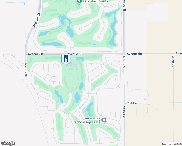 map of restaurants, bars, coffee shops, grocery stores, and more near 81631 Prism Drive in La Quinta