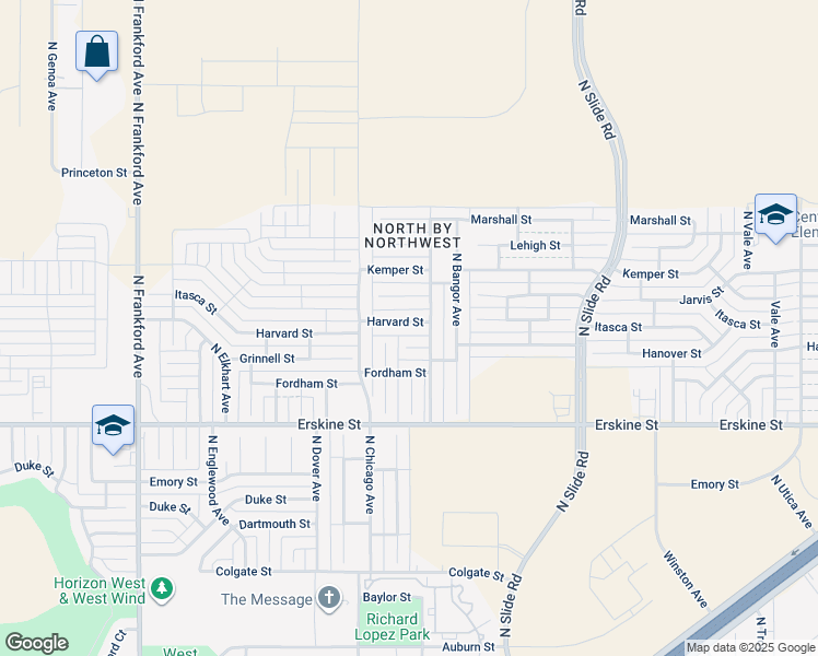 map of restaurants, bars, coffee shops, grocery stores, and more near 5410 Harvard Street in Lubbock