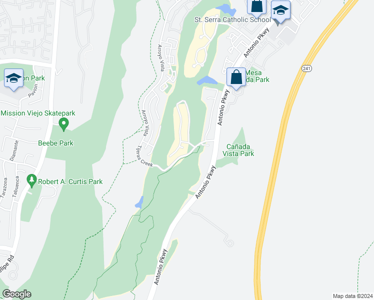 map of restaurants, bars, coffee shops, grocery stores, and more near 8 Rodaja in Rancho Santa Margarita