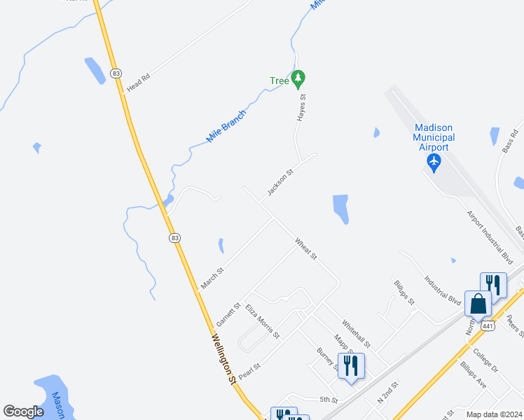 map of restaurants, bars, coffee shops, grocery stores, and more near 1001 Jackson Street in Madison