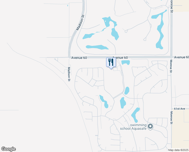 map of restaurants, bars, coffee shops, grocery stores, and more near 60239 Honeysuckle Street in La Quinta