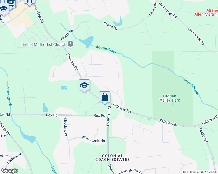map of restaurants, bars, coffee shops, grocery stores, and more near 116 Black Oak Court in Stockbridge